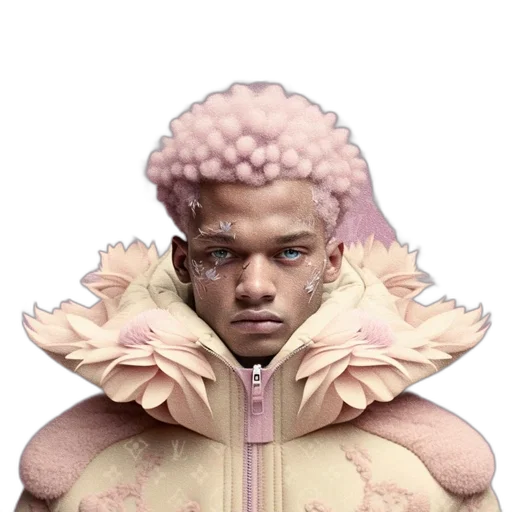 jacket, face, crown, creature transparent PNG cut-out