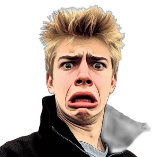 face, creature, jacket, hair transparent PNG cut-out