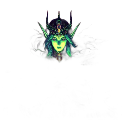 mask, crown, dragon, staff transparent PNG cut-out
