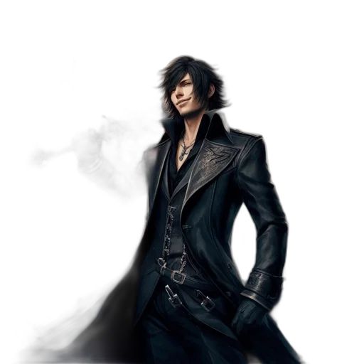 jacket, staff, concept art, fantasy art transparent PNG cut-out