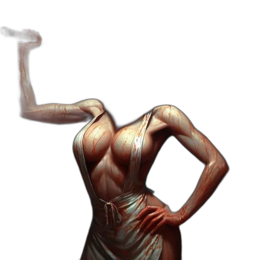 dress, staff, robot, creature transparent PNG cut-out