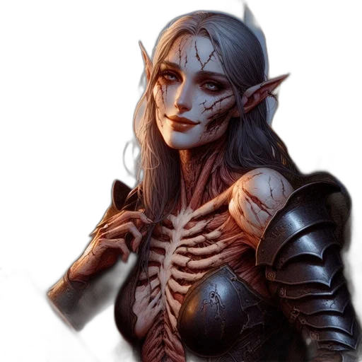 face, fantasy art, concept art, pixel art transparent PNG cut-out