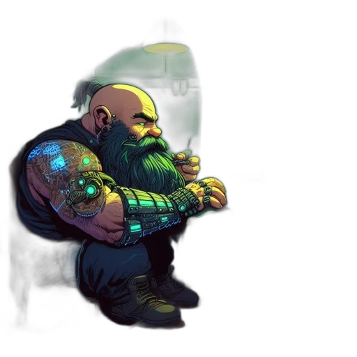 robot, weapon, cyberpunk, concept art transparent PNG cut-out