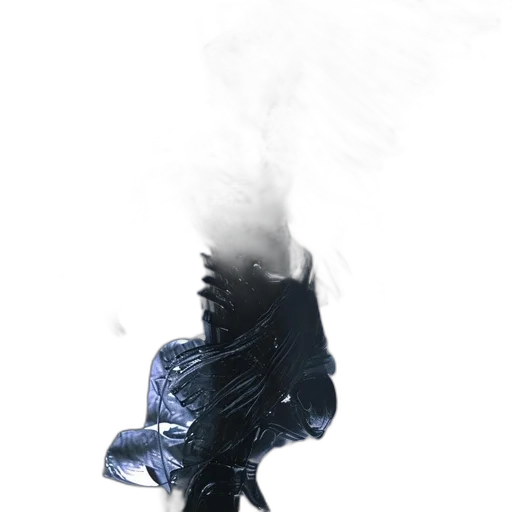 mask, dragon, hair, creature transparent PNG cut-out