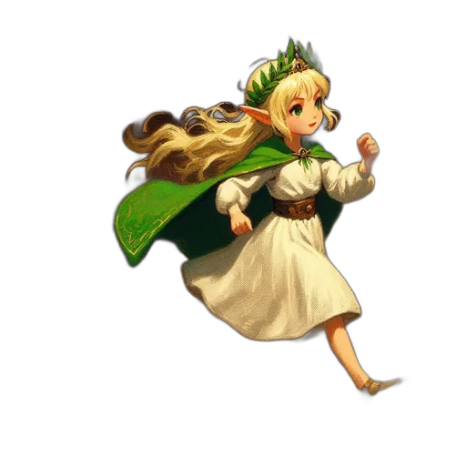 staff, dress, crown, dragon transparent PNG cut-out