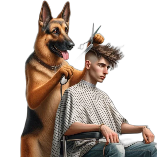 hair, staff, animal, weapon transparent PNG cut-out