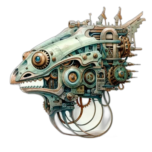 weapon, robot, mask, dragon transparent PNG cut-out