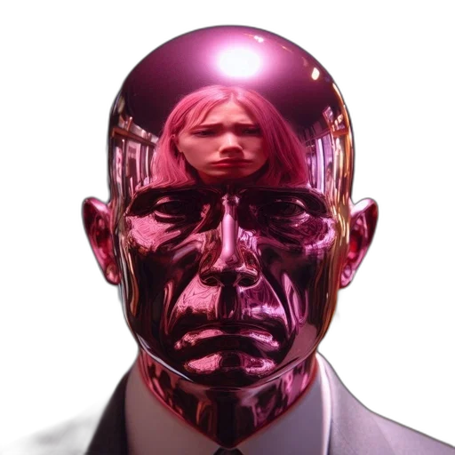 face, mask, robot, cyberpunk transparent PNG cut-out