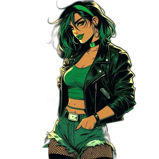 jacket, comic book art, concept art, cartoon transparent PNG cut-out
