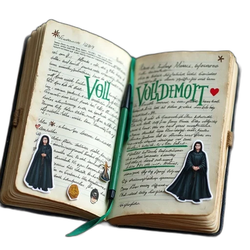 concept art, notebook, cover, reads transparent PNG cut-out