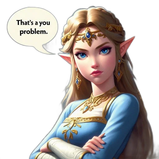 crown, dress, face, staff transparent PNG cut-out