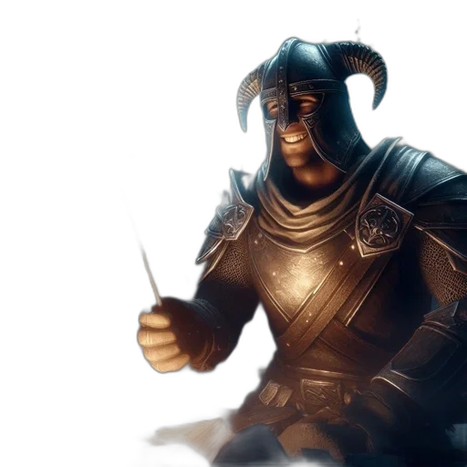 staff, sword, mask, dragon transparent PNG cut-out