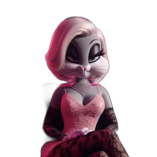 dress, mask, 3d render, concept art transparent PNG cut-out