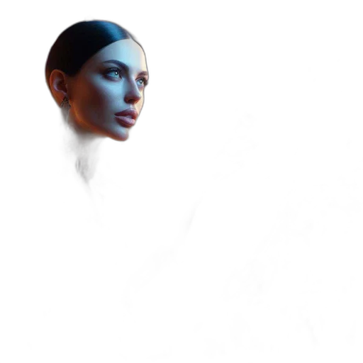 face, mask, hair, robot transparent PNG cut-out