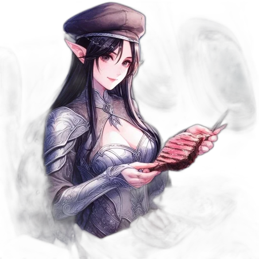 staff, hat, dress, weapon transparent PNG cut-out