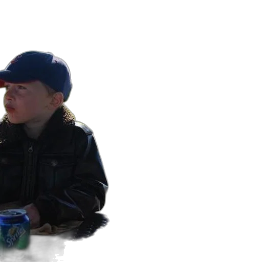 jacket, hat, bottle, face transparent PNG cut-out