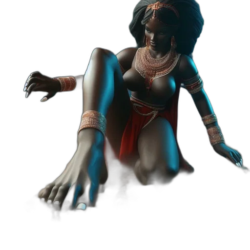 creature, mask, staff, dress transparent PNG cut-out