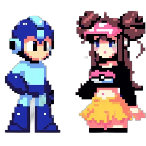 pixel art, concept art, anime, vaporwave transparent PNG cut-out