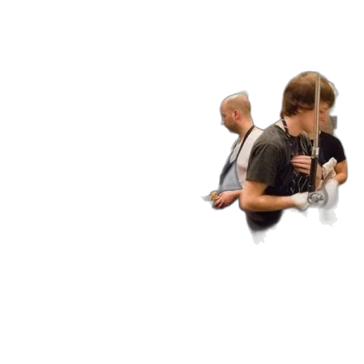staff, hair, weapon, robot transparent PNG cut-out