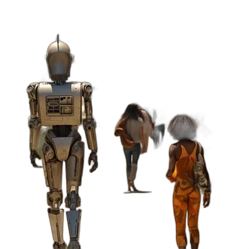 robot, staff, animal, creature transparent PNG cut-out