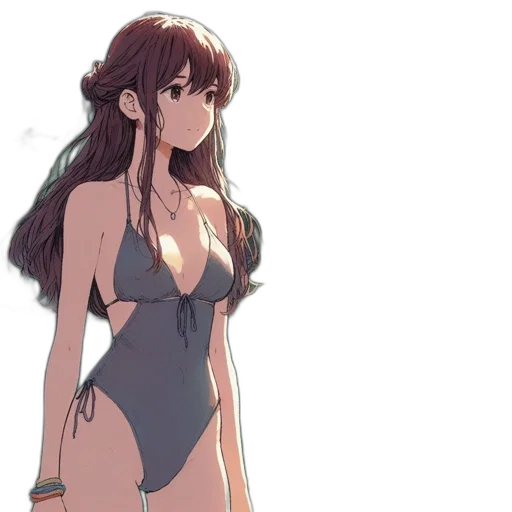 dress, anime, concept art, cartoon transparent PNG cut-out