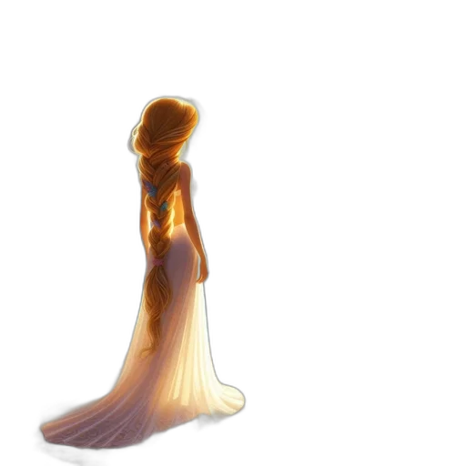 dress, crown, jewelry, staff transparent PNG cut-out