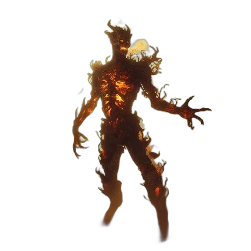 creature, mask, dragon, staff transparent PNG cut-out