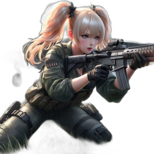 weapon, concept art, anime, cyberpunk transparent PNG cut-out