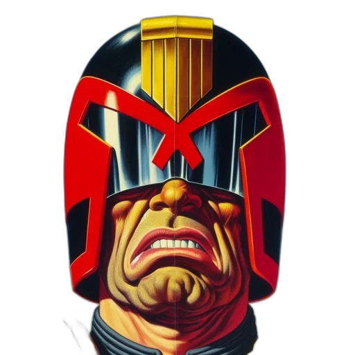 face, mask, robot, comic book art transparent PNG cut-out