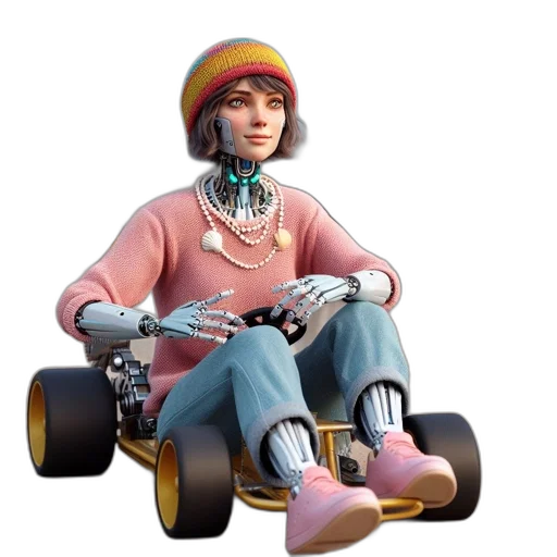 car, jacket, robot, weapon transparent PNG cut-out