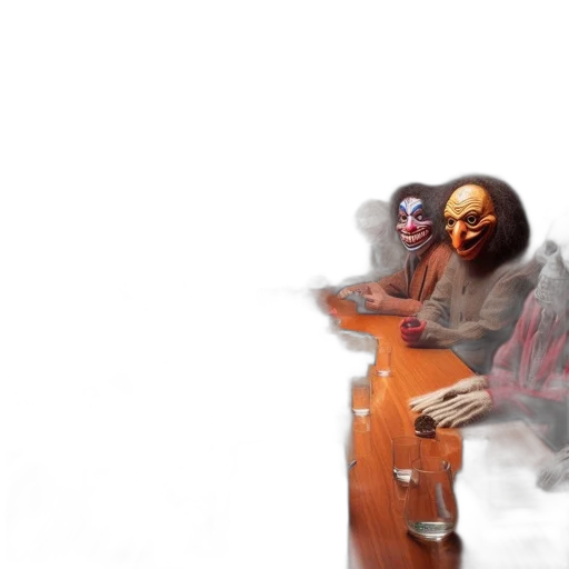 mask, robot, creature, jacket transparent PNG cut-out