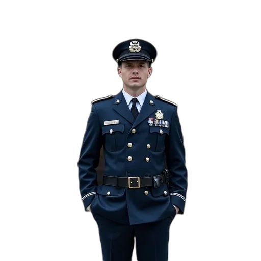 staff, jacket, face, hat transparent PNG cut-out