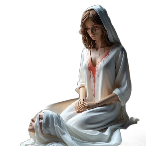 dress, concept art, photorealistic, oil painting transparent PNG cut-out
