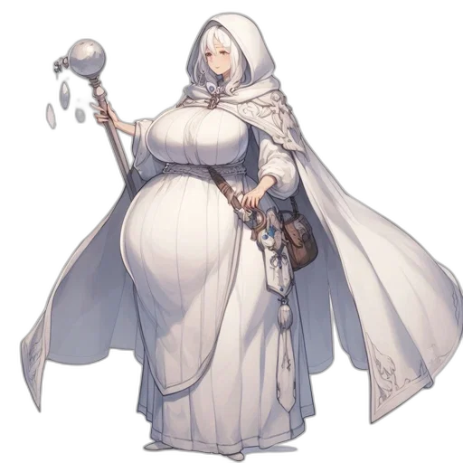 dress, staff, weapon, concept art transparent PNG cut-out