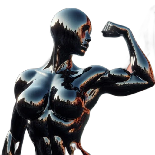 robot, creature, 3d render, concept art transparent PNG cut-out