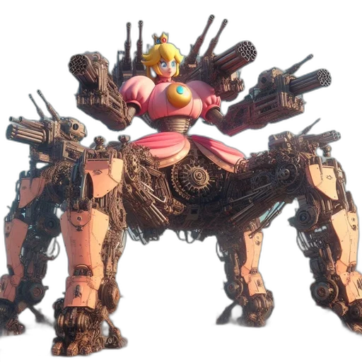 robot, weapon, crown, animal transparent PNG cut-out