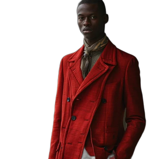 jacket, staff, photorealistic, 3d render transparent PNG cut-out