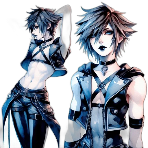 concept art, fantasy art, cyberpunk, anime transparent PNG cut-out