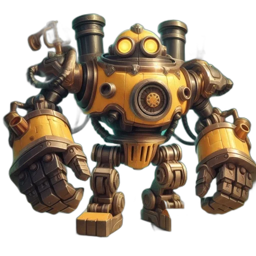 robot, weapon, concept art, 3d render transparent PNG cut-out