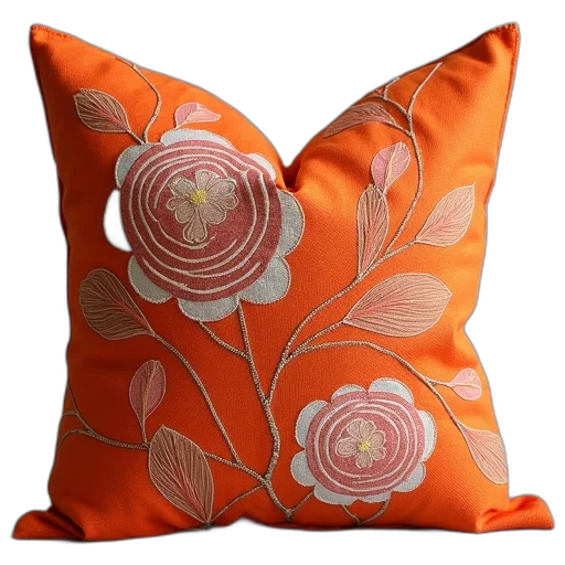 cushion, company, hand, embroidered transparent PNG cut-out