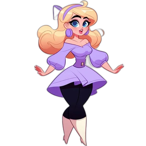 dress, staff, crown, cartoon transparent PNG cut-out