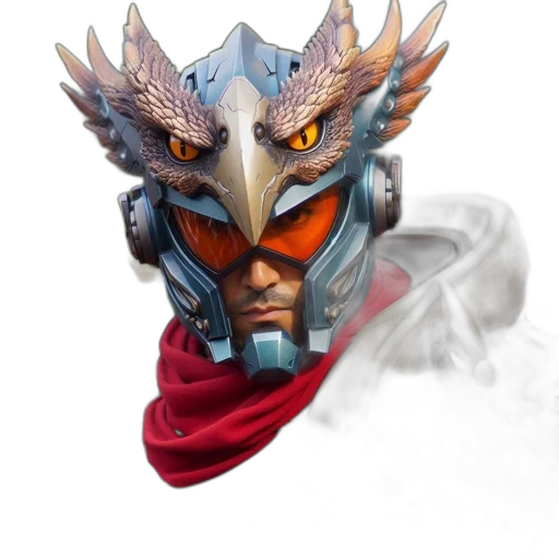 mask, dragon, face, concept art transparent PNG cut-out