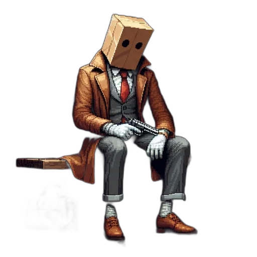 robot, mask, staff, jacket transparent PNG cut-out