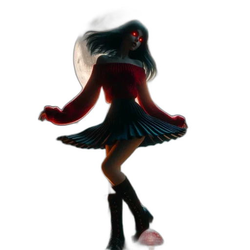 dress, hair, shoes, mask transparent PNG cut-out
