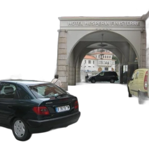 car, 3d render, photorealistic, city street transparent PNG cut-out