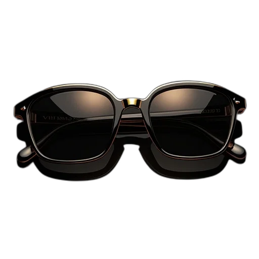 mask, 3d render, black, gold transparent PNG cut-out