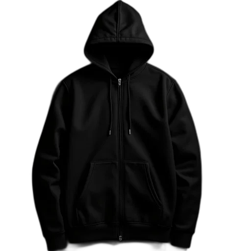 jacket, 3d render, dark, monochrome transparent PNG cut-out