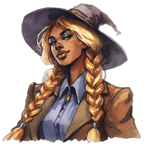 hat, staff, face, concept art transparent PNG cut-out