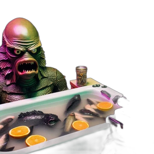 concept art, 3d render, creature-like, figure transparent PNG cut-out