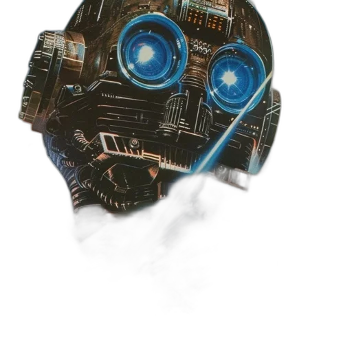 robot, mask, jewelry, face transparent PNG cut-out